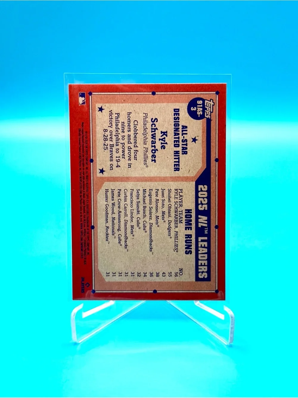 2026🔥Kyle Schwarber🔥Topps Series 2🔥All-Star! 🤯 #91AS-3 Phillies!